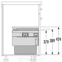 Выдвижное ведро Hailo Cargo Synchro 60 (3608-62)