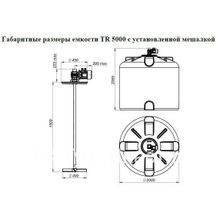 Емкость пластиковая TR 5000 с лопастной мешалкой