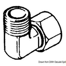 Osculati 90° 3 8 swivel fitting for Ultraflex pompes, 45.290.31