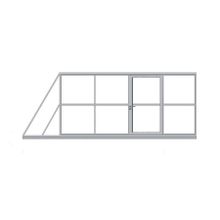 Откатные ворота с калиткой 3500x2000 мм.