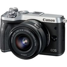 Фотоаппарат Canon EOS M6 15-45 IS STM kit серебро   черный