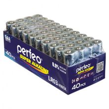 Батарейка AAA Perfeo LR03 40BOX Super Alkaline, 40 шт, коробка (PF_C4974)