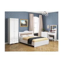 Система Мебели Спальня Афина-2 мягкая спинка белое дерево