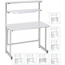 Стол лабораторный с 2 полками Лаб-Про Лаб-Про ЛК-900 СП (LabGrade, 900х630х1550 850 в комлекте со светильником и блоком выключателя и розетки)