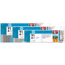 hewlett packard (hp 91 3-pack 775-ml photo black ink cartridges) c9481a