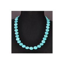 Бусики-Колечки Бусы Прес. Бирюза "Рондо" арт.ПБР-11(16)-60-3