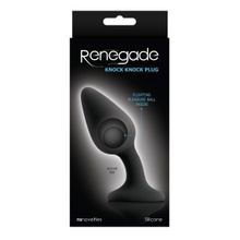 NS Novelties Чёрная анальная пробка со смещенным центром тяжести Renegade Knock Knock Plug - 11,9 см. (черный)