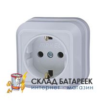 Розетка MAKEL с з 45108 Белая BL1