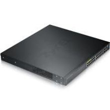 ZyXEL XGS3700-24HP управляемый High Power PoE-коммутатор, L2+ Gigabit Ethernet, 24 разъема RJ-45, 4 слота 10G SFP+