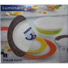Столовый сервиз Luminarc COLOR DAYS CHOCOLAT 19 предметов L1509 ОАЭ
