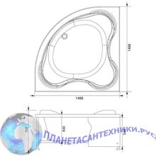 Акриловая ванна Aquanet Arona 150x150