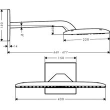 Верхний душ Hansgrohe Raindance E 420 AIR 2jet (27373000) (430 мм)