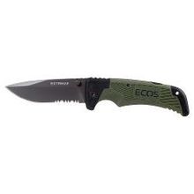 Нож туристический складной ECOS EX-GBM01G, двухкомпонентная рукоятка