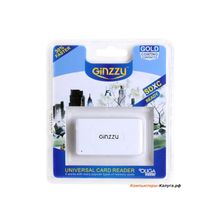 Картридер &lt;AII in 1&gt; USB 2.0 Ginzzu, White (GR-416W)