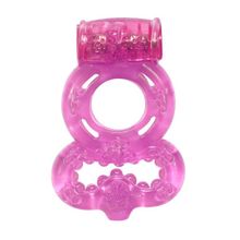 Lola toys Розовое эрекционное кольцо Rings Treadle с подхватом (розовый)