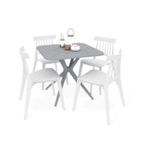 Слайн Обеденная группа SHT-DS198 серый белый