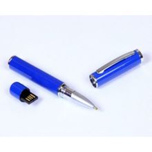Прикольная синяя флешка в виде ручки