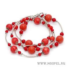 MosPel accessories Бусы A00108 коралловые