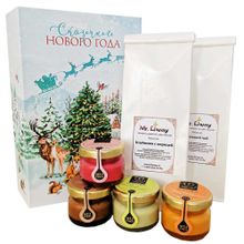 Подарочный набор чая и мёда на Новый год "Сказочного Нового года"