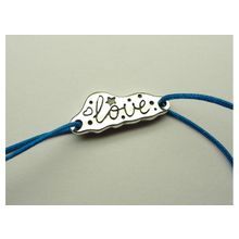 Браслет серебряный love (любовь)