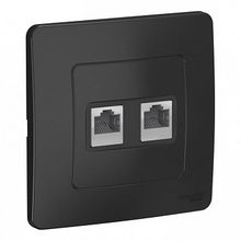 Розетка компьютерная 2xRJ45 Cat.5 BLANCA, антрацит |  код. BLNIS045456 |  Schneider Electric