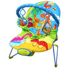 LA-DI-DA Шезлонг МИР ДИНО, 3 полож.спин,дуга с игр,51х78х59см6 шт в кор.