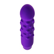 Фиолетовый вибратор с шишечками - 17 см. Фиолетовый