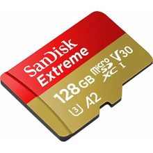 Sandisk Карта памяти SanDisk Extreme microSDXC Class 10 UHS Class 3 V30 A2 160MB s 128GB + SD adapter