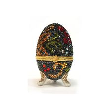 Яйцо - шкатулка  черный жемчуг (Кристаллы Сваровски)