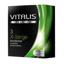 Презервативы увеличенного размера VITALIS PREMIUM x-large - 3 шт. прозрачный