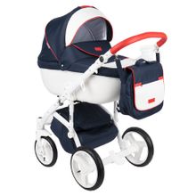 Коляска Adamex NEONEX ALFA серый+кожа оранжевая X13