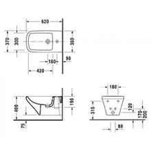 Биде подвесное Duravit DuraStyle 2286150000