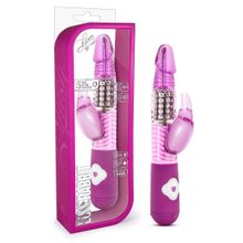 Blush Novelties Розовый вибратор с клиторальной стимуляцией Luxe Rabbit - 26 см. (розовый)