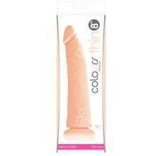 Телесный фаллоимитатор Colours Pleasures Thick 8  Dildo - 20 см. телесный