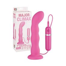 Dream Toys Розовый силиконовый вибратор Major Climax - 17,8 см. (розовый)