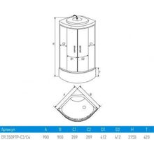 Душевая кабина Erlit Comfort ER3509TP-C3 (90х90х215)