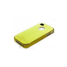 Накладка metal case для iPhone 4, Cross line, желтый