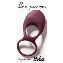 Lola toys Бордовое эрекционное виброкольцо Daydream (бордовый)