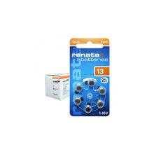 Батарейка RENATA Zinc-Air 13 (0% Hg) BL6 (в коробке 600 шт)