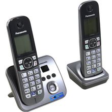 Panasonic KX-TG6822RUM   Silver-Gray   р телефон (2 трубки с  ЖК  диспл.,DECT,  А Отв)
