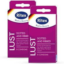 RITEX Рифленые презервативы RITEX LUST с пупырышками - 8 шт.