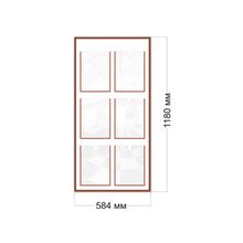 Стенд 584 х 1180 мм. на 6 карманов формата А4. Серия  Стандарт 