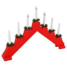 SHLights Гирлянда электрическая Свечи, 7 свечей, бесцветный, пластмассовая подставка (BIE1007)