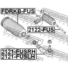 Наконечник Рулевой Тяги | Перед Прав | Ford Fiesta Fusion Cbk 2001- [Eu] Febest арт. 2121FUSRH