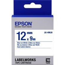 EPSON LK-4WLN картридж с лентой 12 мм, голубой шрифт на белом фоне