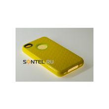 Силиконовая накладка для iPhone 4 4S вид №2 yellow
