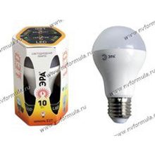 Лампа светодиодная ЭРА LED smd A60-10w-827-E27 NEW мягкий желтый свет