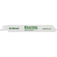 Полотно KRAFTOOL "INDUSTRIE QUALITAT", S922VF, для эл ножовки, Bi-Metall, по металлу, дереву, шаг 1,8-2,5мм, 130мм