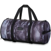 Объёмная спортивная дорожная сумка DAKINE PARK DUFFLE SMO SMOLDER темно-серая с абстрактным принтом карман на молнии