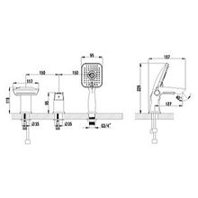 Смеситель Lemark Unit LM4545C на борт ванны